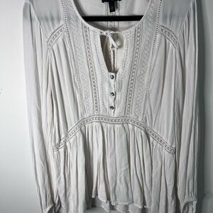 Jessica Simpson Cream Lace Blouse